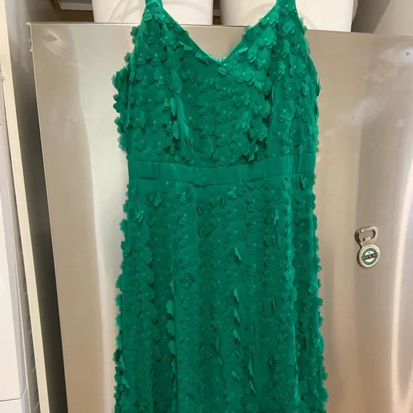 Anthropologie | Dresses | Anthropologie Midi Length Green Dress | Poshmark